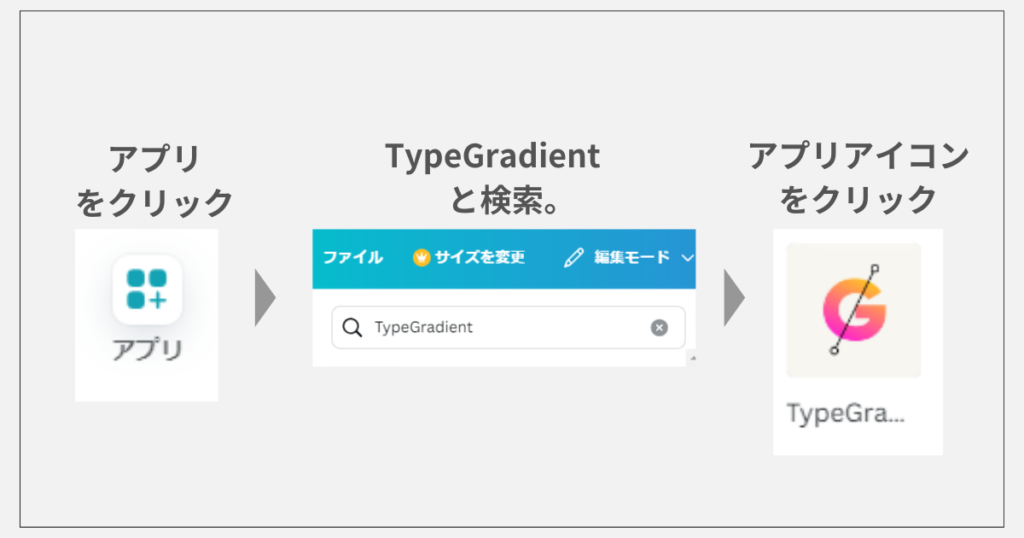 Canva内アプリ「TypeGradient」の使い方