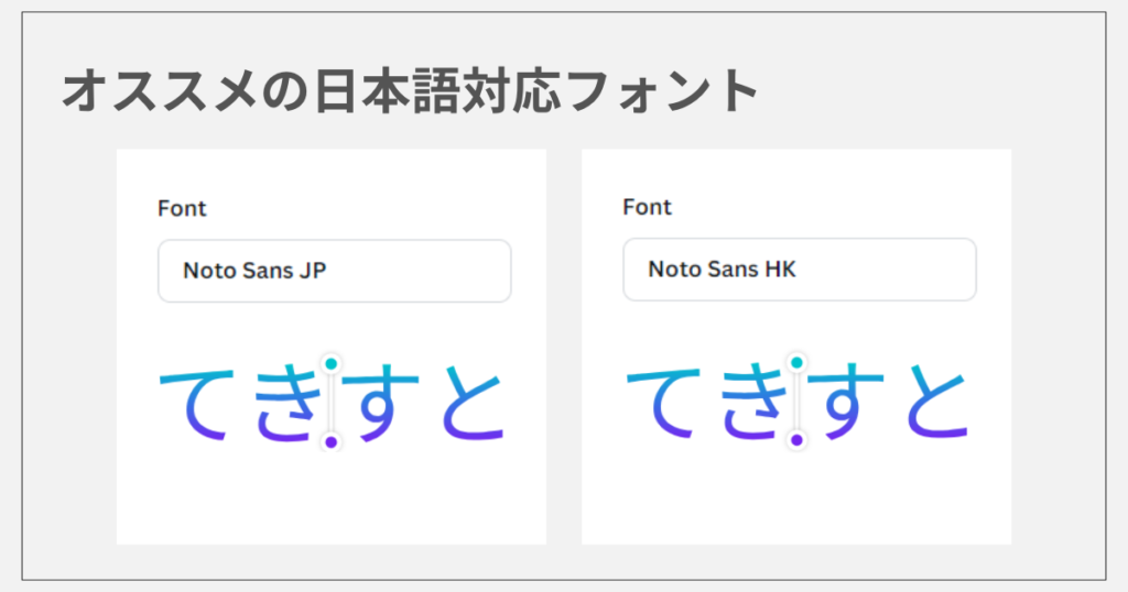 Canva内アプリ「TypeGradient」で日本語対応のフォント（オススメ）