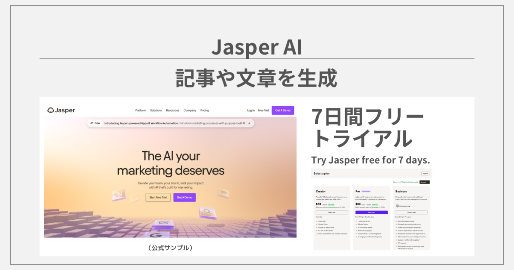 clipdropのAIツール：JasperAI